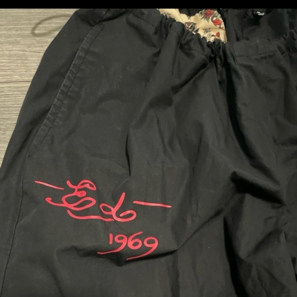 Ed Hardy Black Cargo Pants with Red and Green Accents - Picture 4 of 9